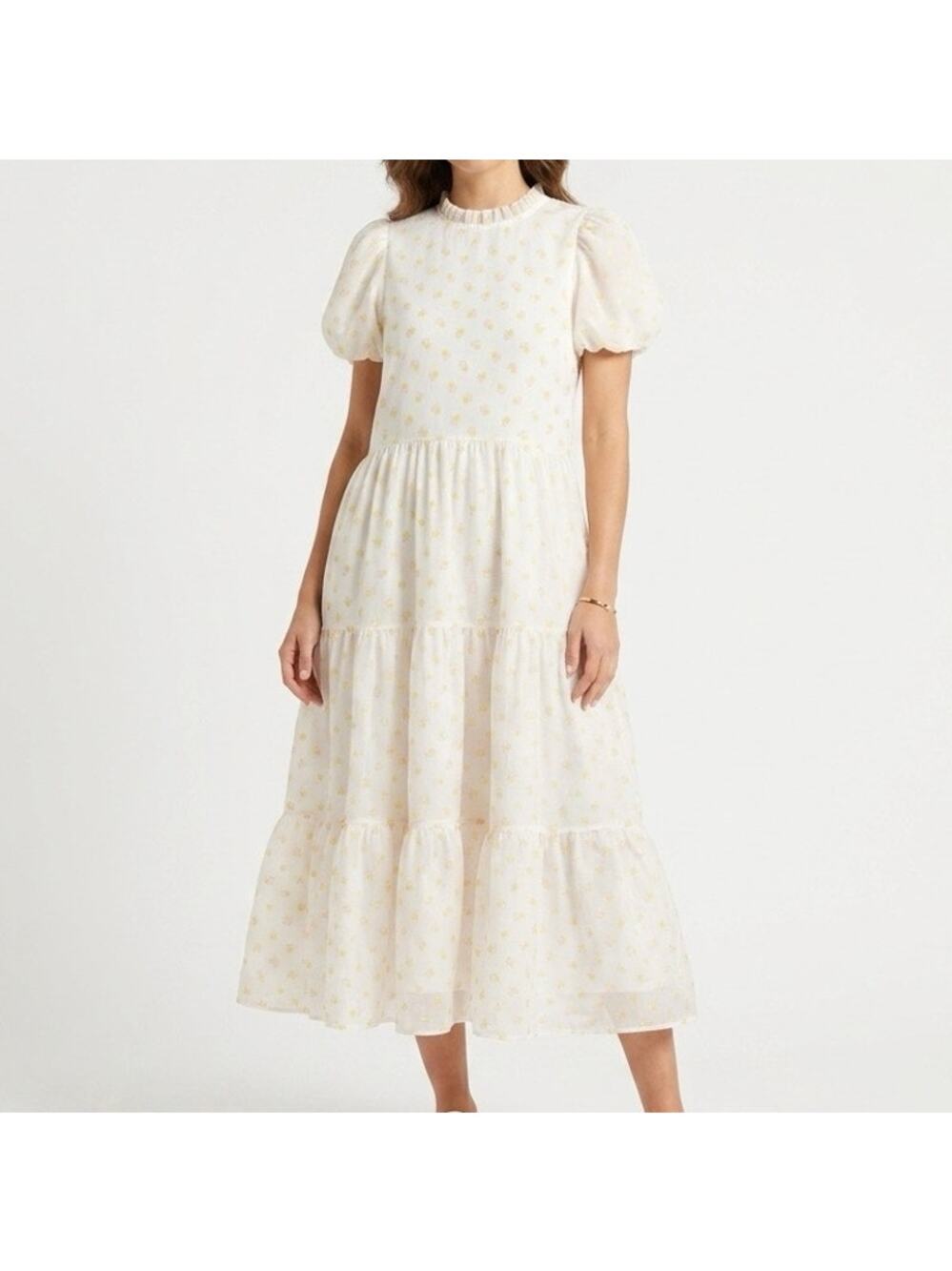 Sister Jane Floral Tiered Midi Dress Size Medium
